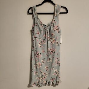 NWT! Floral Sleeveless Dress with Ruffle Hem